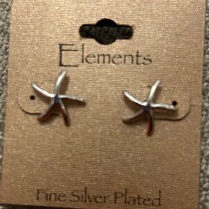 Element Silver Starfish Studs